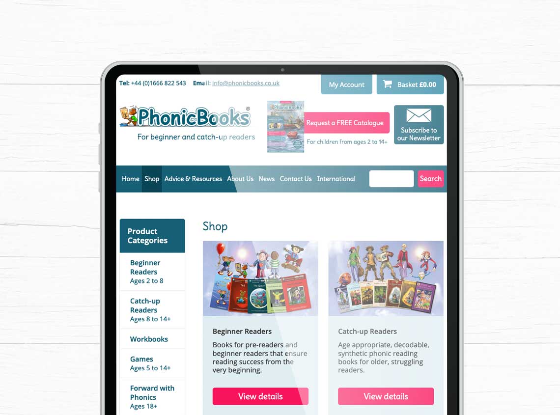 Our work phonic books ecommerce website